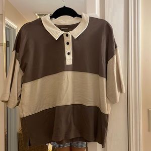 Colored henley top from Madewell